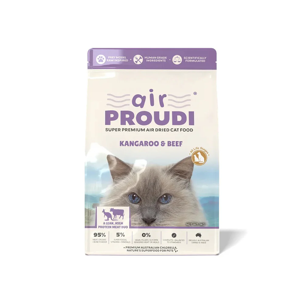 AIR PROUDI Premium Kangaroo & Beef Air Dried Cat Food