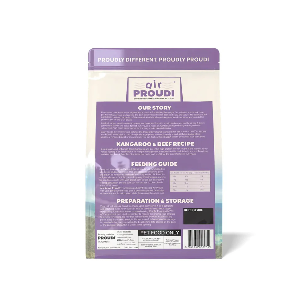 AIR PROUDI Premium Kangaroo & Beef Air Dried Cat Food - Image 4
