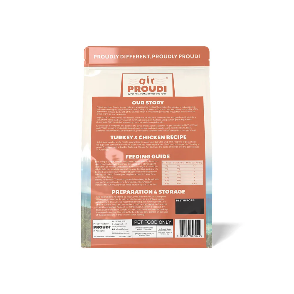 AIR PROUDI Premium Turkey & Chicken Air Dried Dog Food - Image 4
